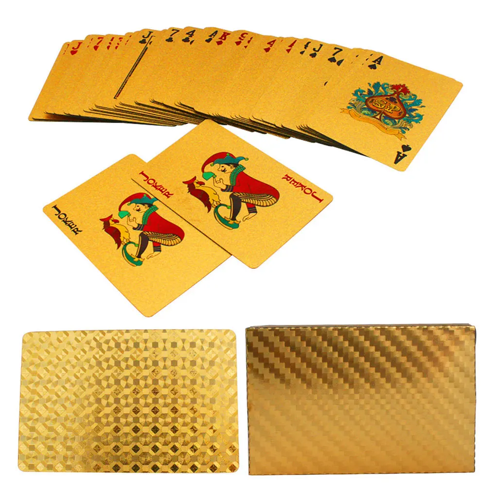 

Hot Sale Playing Cards with 24K Gold Leaf and Geometric Design Full Deck Poker Card