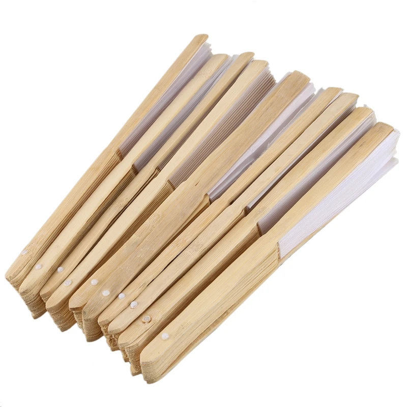 Promotion-10 pcs/lot 21cm White Color Fabric Hand Fan, Silk Hand Fan Wedding Party Promotion Favor