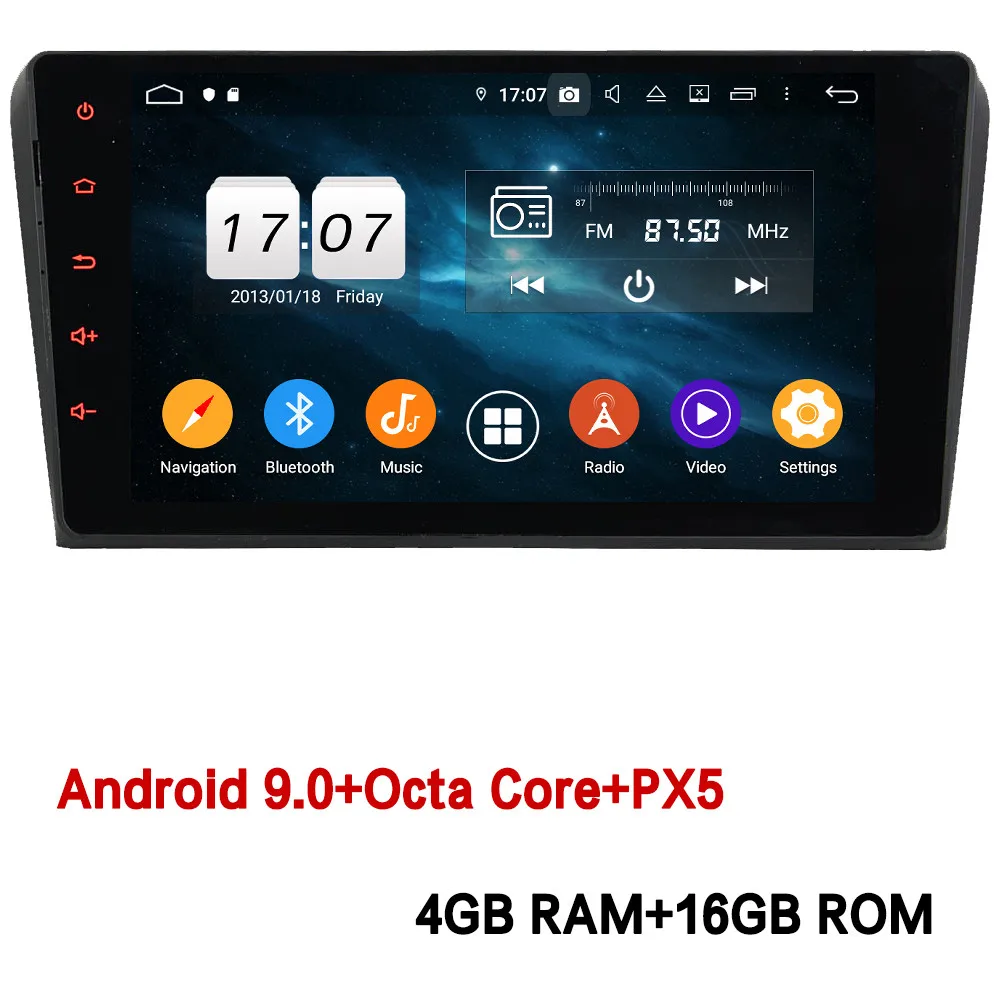 4GB RAM x 16GB ROM Klyde " ips 4G wifi Android 9 Восьмиядерный 4 Гб ОЗУ 64 Гб ПЗУ DSP автомобильный DVD мультимедийный плеер радио gps ГЛОНАСС для Mazda 3 2004-2009 - Цвет: 4GB RAM x 16GB ROM