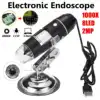 1600X/1000X 2MP 1080P 8 LED Microscope numérique type-c/Micro USB loupe électronique stéréo USB Endoscope pour téléphone ► Photo 2/6