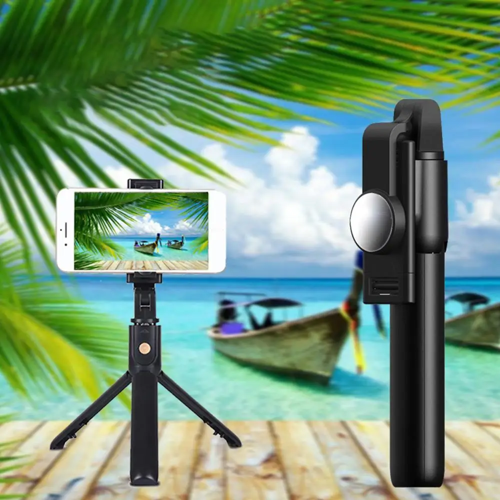 

Foldable Lightweight and Compact Bluetooth Selfie Stick Tripod with Detachable Wireless Remote Tripod Stand for Travel