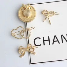 SANSUMMER простой сплав Whorl галстук-бабочка тип сердца шпилька для волос стиль Модный темперамент женские украшения для волос 5214