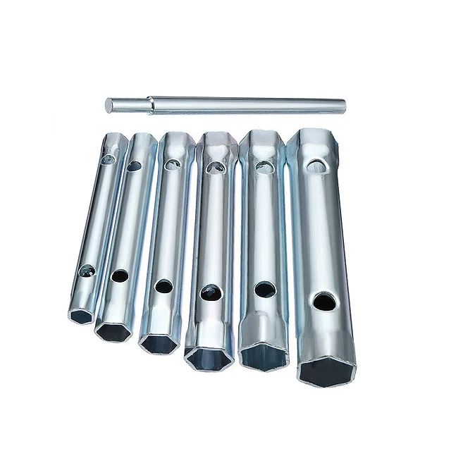 

6PC 8-19mm Metric Tubular Box Wrench Set Tube Bar Spark-Plug Spanner Steel Double Ended for Automotive Plumb Repair