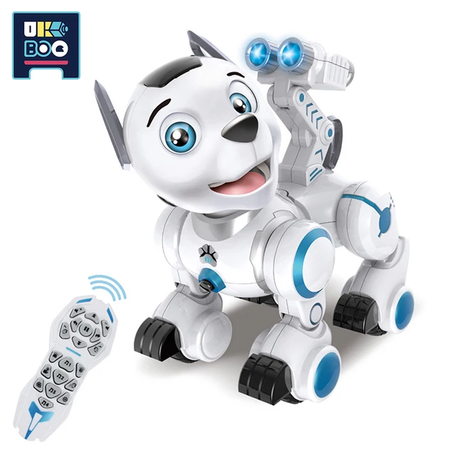 UKBOO Music Intelligent RC Dog Remote Control Robot Smart Program Animal Pets Interactive Educational Toys for Children Kid Gift 1