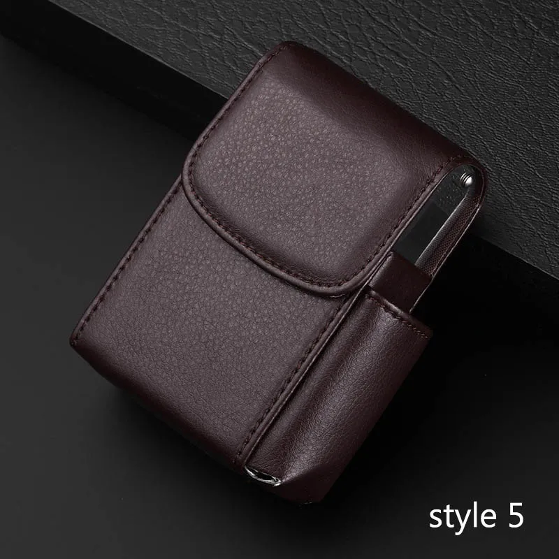 style 5 ПУ Кожаный Портсигар хороший подарок курильщик приспособления для курения имя карты контейнер для хранения Чехол для зажигалки сигарные коробки кисет - Цвет: style 5