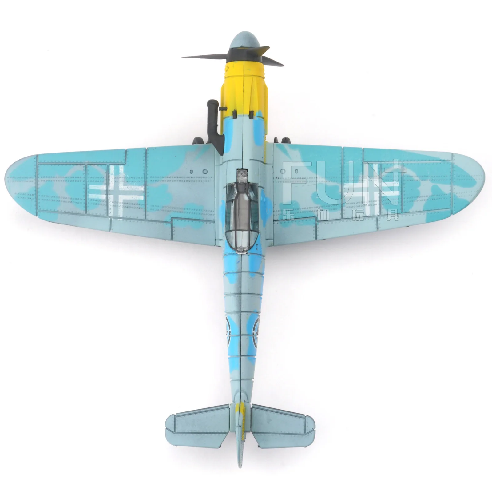 22cm 4D Diy Toys Fighter Assemble Blocks Building Model Airplane Military Model Arms WW2 Germany BF109 UK Hurricane Fighter diy house kits Model Building Toys