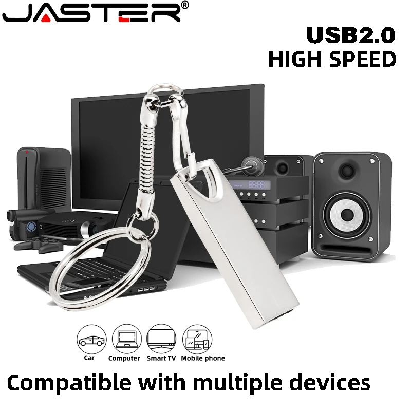 JASTER Metal usb flash drive 4GB 8GB 16GB 32GB 64GB pen pendrive waterproof metal silver u disk stick free delivery|USB