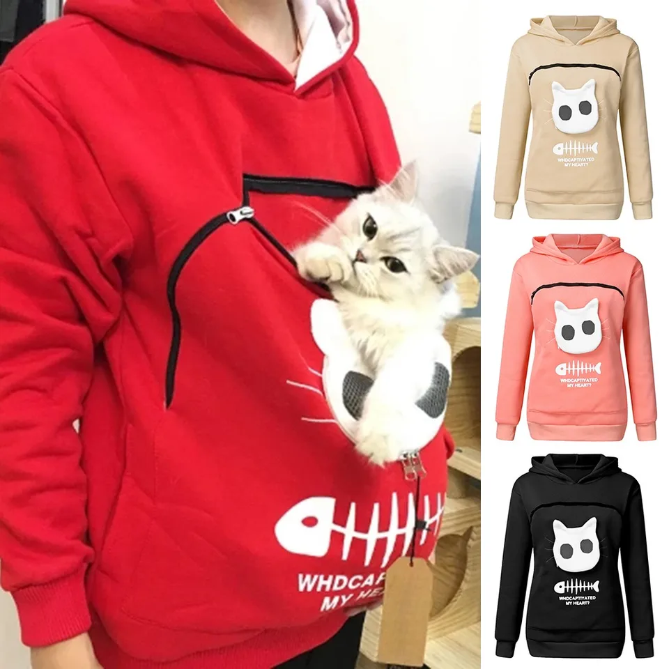 sweatshirt to carry cat