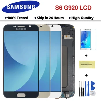 

For Samsung Galaxy S6 G920 LCD Display Touch Screen Digitizer Assembly For Samsung S6 G920A G920F G920FD G920FQ LCD Screen