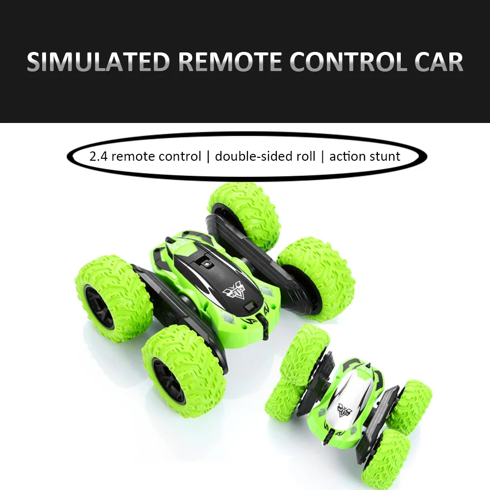 Remote Control Car Drift Deformation Buggy Car Rock Crawler Roll Car Double-sided Rotation Stunt Car 360° Flip kids Toy Cars