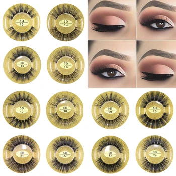 

5D Mink Lashes Eyelashes Fluffy Cruelty free Lashes Handmade Reusable Natural Eyelashes False Lashes Makeup Extension Wholesale