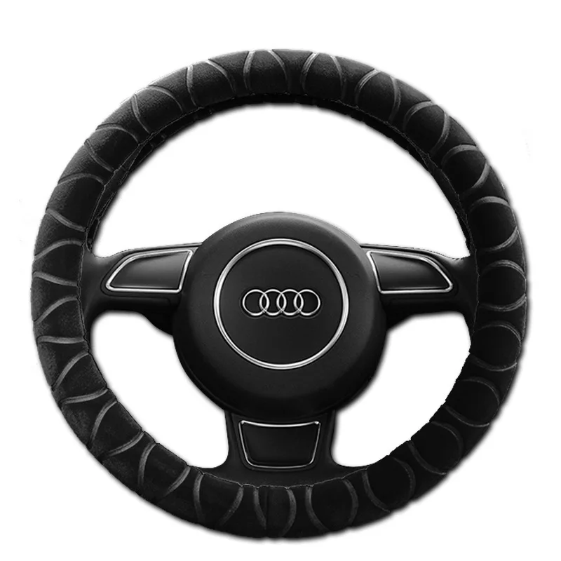Красочное плюшевое покрытие на руль автомобиля набор ручек для защиты окружающей среды резиновое кольцо зимнее Фланелевое покрытие на руль