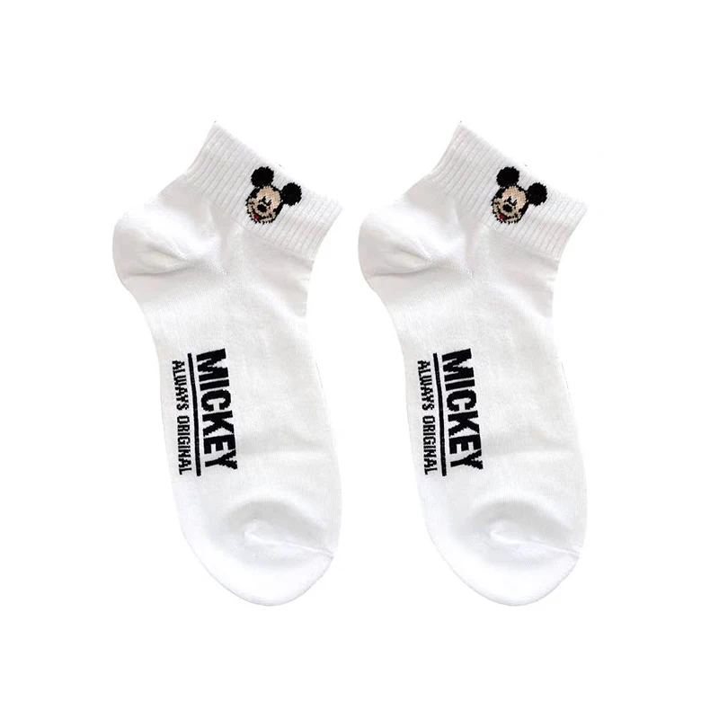 Disney Spring Summer Cartoon Mickey Minnie Donald Duck Daisy Lady Sweet Socks Solid Color Socks