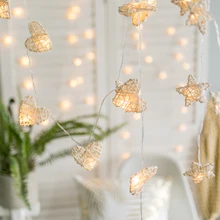 Stars LED Love Twinkly Light String Garland LED String Fairy Lights Chanukah Christmas Tree Lamp Chain Party Decoration Bedroom