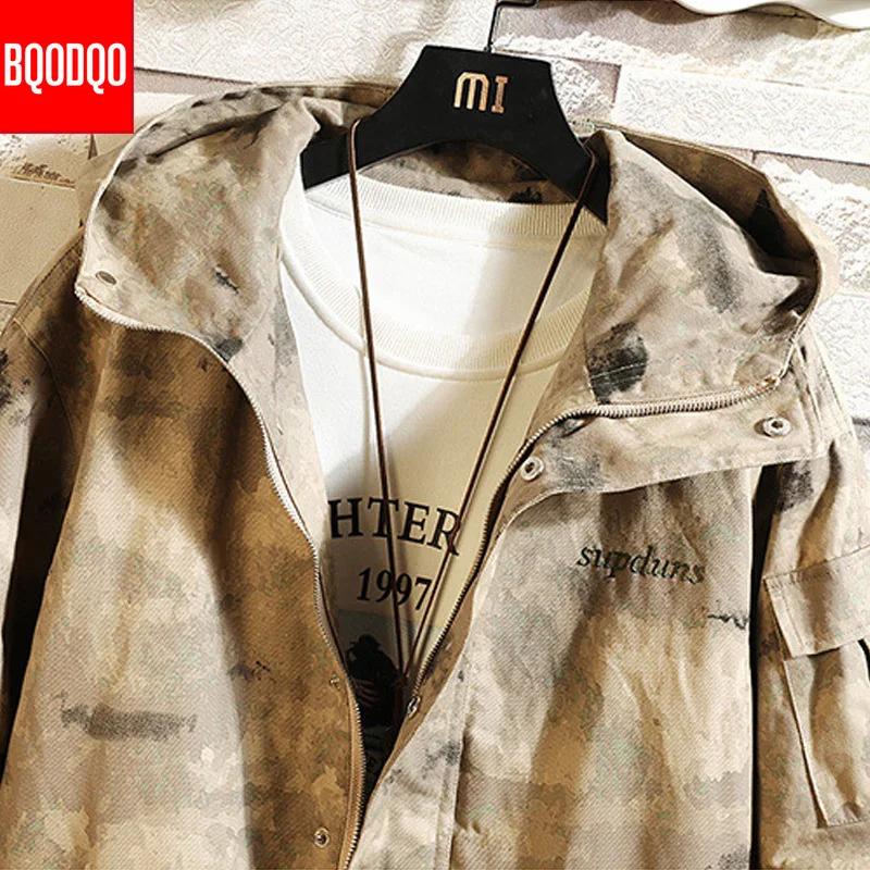 Camouflage Autumn Military Pilot Bomber Jacket Men Winter Streetwear Plus Size Cotton Coat Male Loose Japanese Jackets And Coats