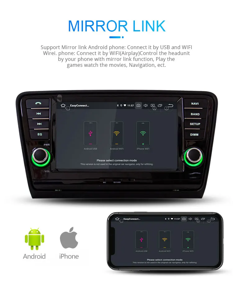 LJHANG 8 дюймов Автомобильный DVD мультимедийный плеер Android 9,0 для Skoda Octavia 2013- wifi gps 1 Din автомагнитола стерео 4G+ 64G Авторадио