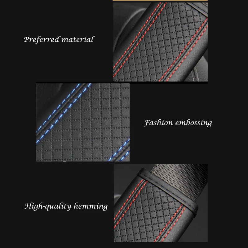Soft Leather Embossed Seat Belt Shoulder Pads To Protect The Driver's Shoulders. Car Seat Cover Decoration