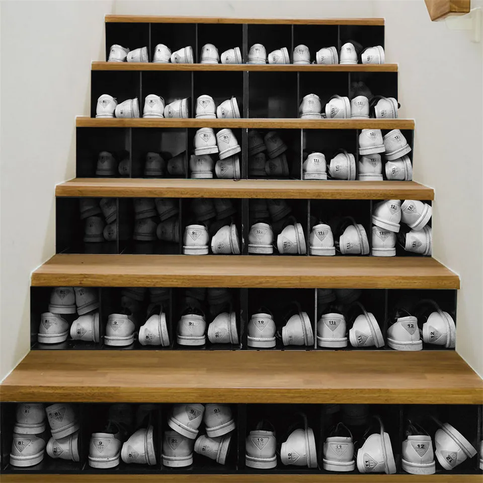 Шкаф для обуви с наклейка &quotЛестница&quot дома и сада коридор шаги продлить