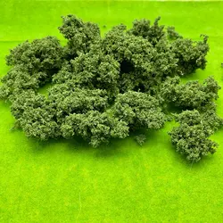 Modelo de polvo de árbol, conjunto de esponja para arbustos, cubierta de suelo bajo, Material de fabricación de escenas DIY, planta verde, diseño de tren cosido