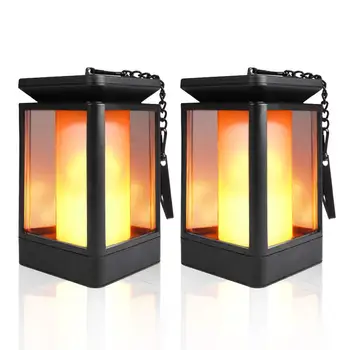 

99LEDs Solar Lanterns Outdoor Hanging Led Solar Decoration Lights Dancing Flame Waterproof and Auto On/Off Hanging Pendant Lamp