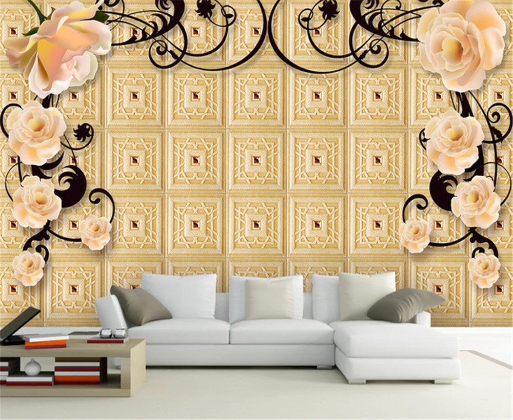 beibehang Large custom wallpapers high - end European style simple living room TV sofa wall decoration painting | Обустройство дома