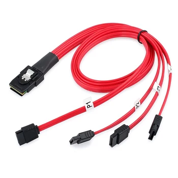 

Mini SAS 10Gbps SFF-8087 36Pin to 4 SATA Hard Drive Splitter Cable 1.0M VH99