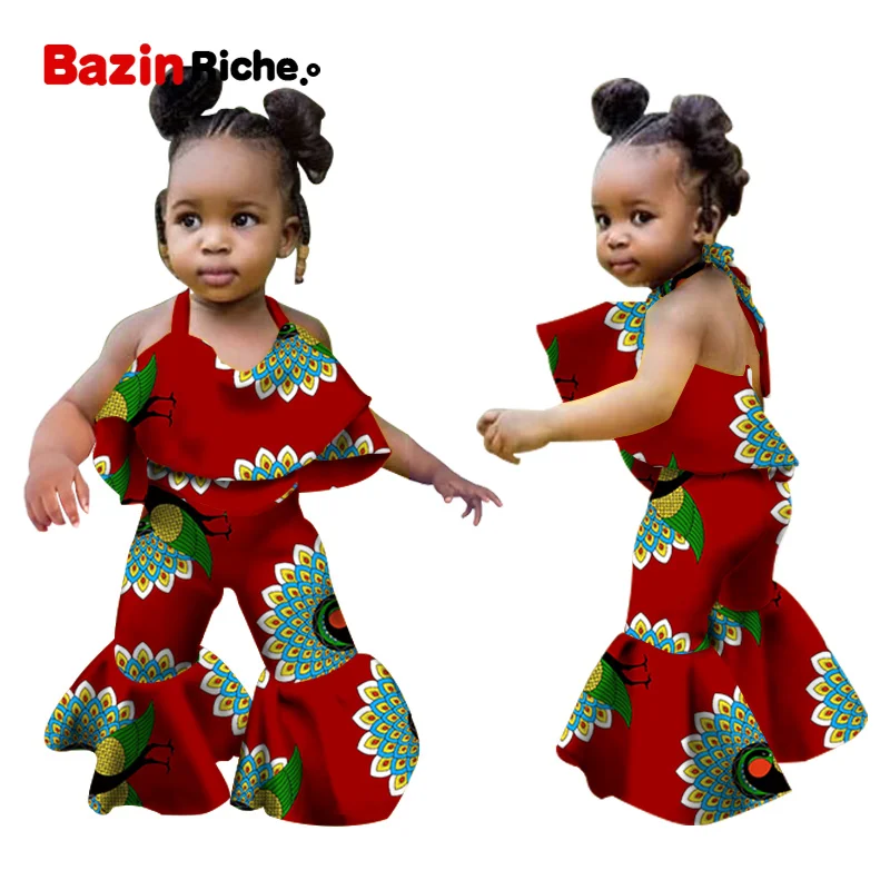 Детская летняя одежда Детский комбинезон в африканском стиле для маленьких девочек костюм без рукавов для малышей WYT346