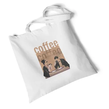 

Lychee Girls Environmental Shopping Bags Women's Letter Print Canvas Bag Beach Large White Shoulder Bags Casual Student Handbags