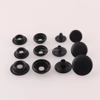 50Sets Metal Black Color 10/12/15mm Snap Button Stud Fasteners Press Sewing Leather Craft Bag Clothes accessories 1