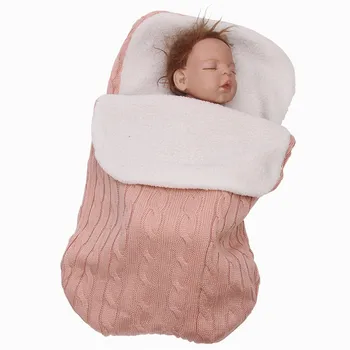 

Baby Sleeping Bag Newborn Cocoon Diaper Blanket Bags Warm Stroller Bunting Polyester Warm Solid Wrap Sleeping Bag