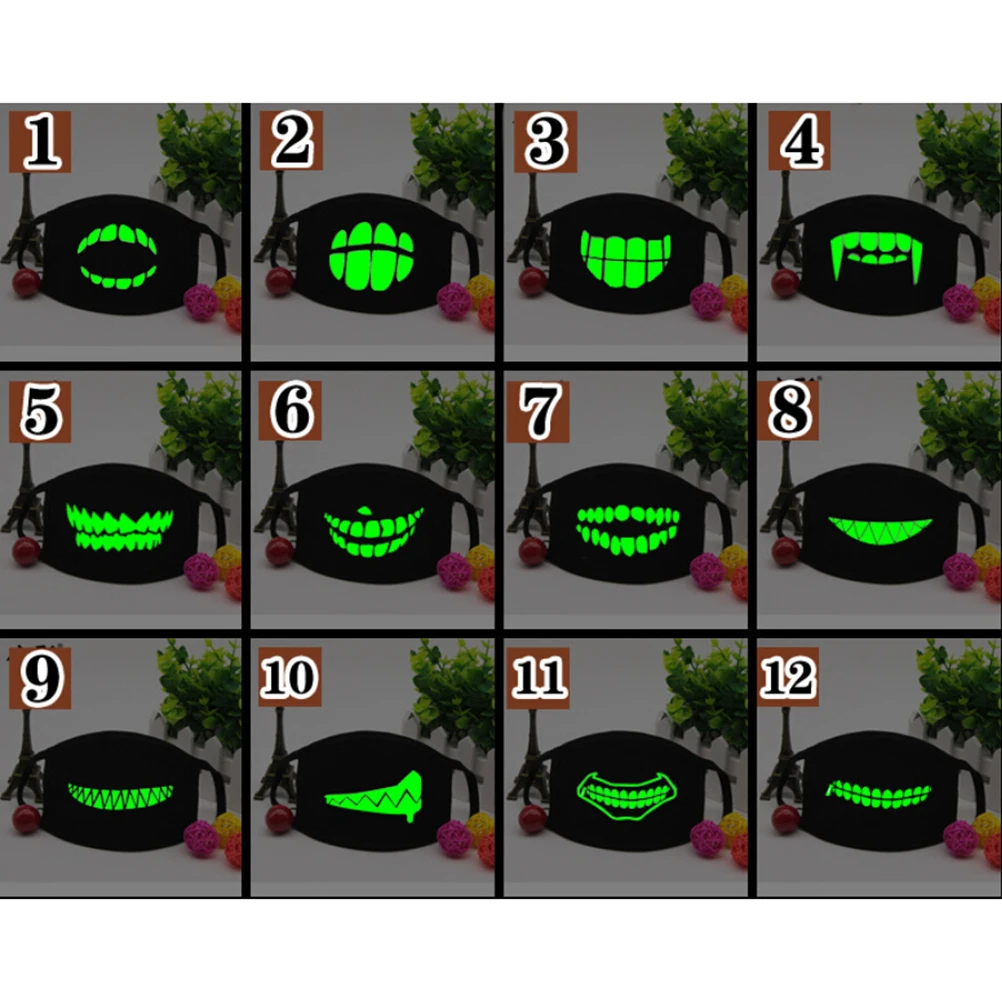 1 шт. маска для рта светильник в темноте защита от пыли сохраняющая тепло