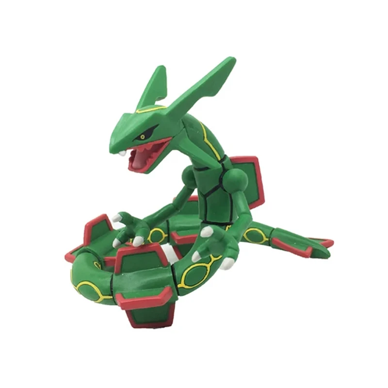 Takara Tomy Pokemon Rayquaza экшн-фигурка игрушки коллекция аниме фигурка модель Rayquaza Покемон фигурка игрушки подарки для детей - Цвет: Зеленый