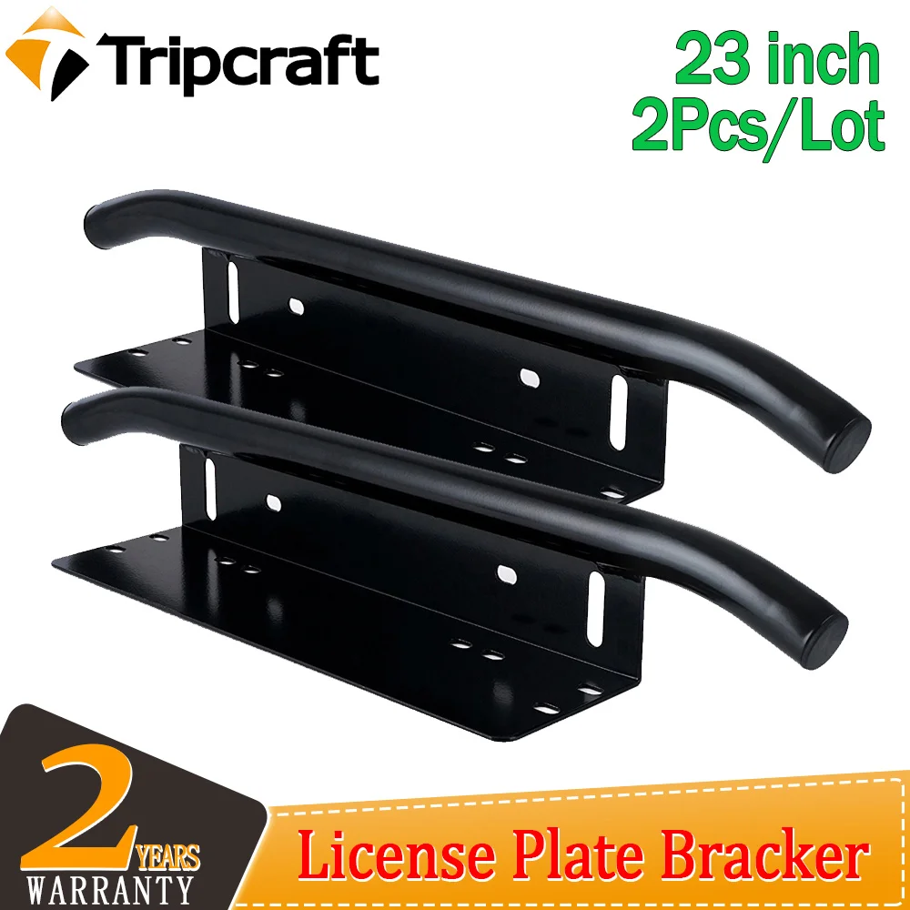 23/" Bull Bar Bumper License Plate Mount Bracket Silver 20/" 140W LED Work Light