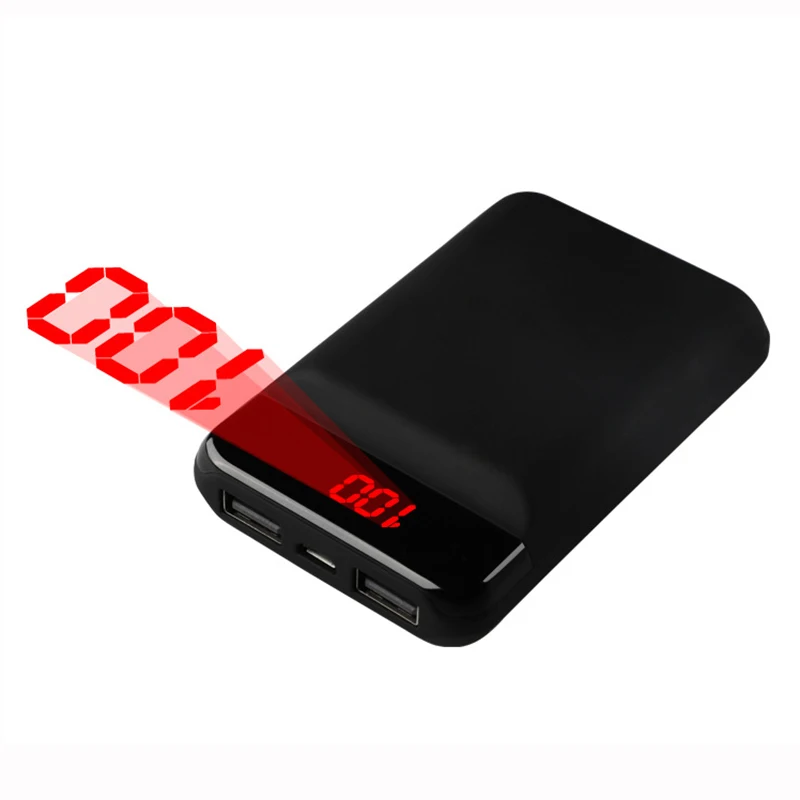 8000mah Power Bank External Battery PoverBank 2 USB LED Portable Mobile phone Charger for Xiaomi MI iphone Samsung Huawei
