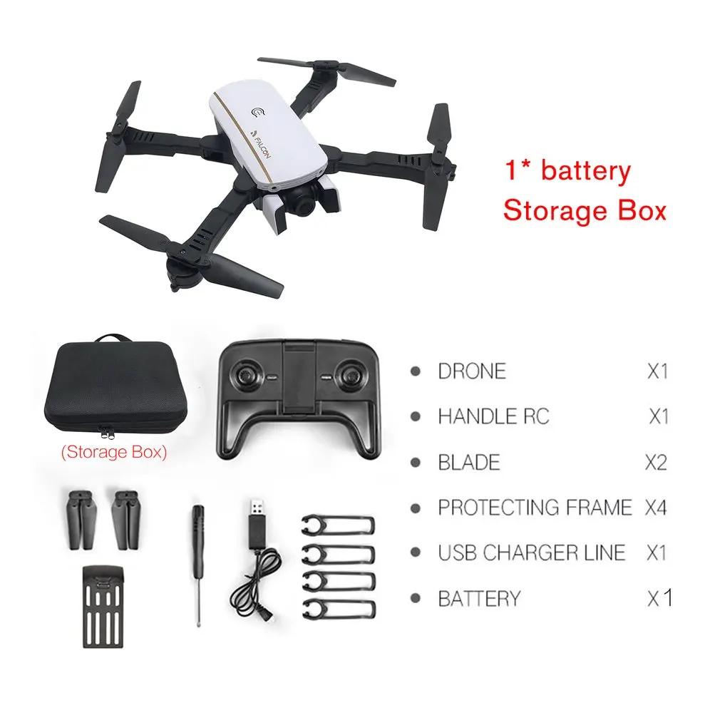 M1808 WiFi FPV Радиоуправляемый Дрон 4K камера Оптическое позиционирование потока HD Двойная камера антенна видео RC авиационный самолет детские игрушки - Цвет: White bag
