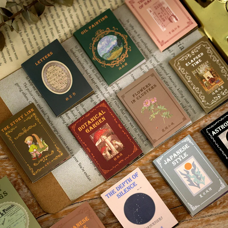50pcs/pack Plant Oil Painting Paper Sticker Diy Diary Album Decoration Stickers Scrapbooking Planner Label Scrapbook Stickers afbeelding