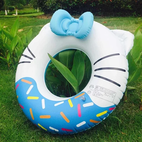 Blue 70 Детский поплавок Piscina надувной кошачий плавательный круг детский бассейн плавающий круг спасательный круг надувной Кот бассейн игрушки - Цвет: Blue 70