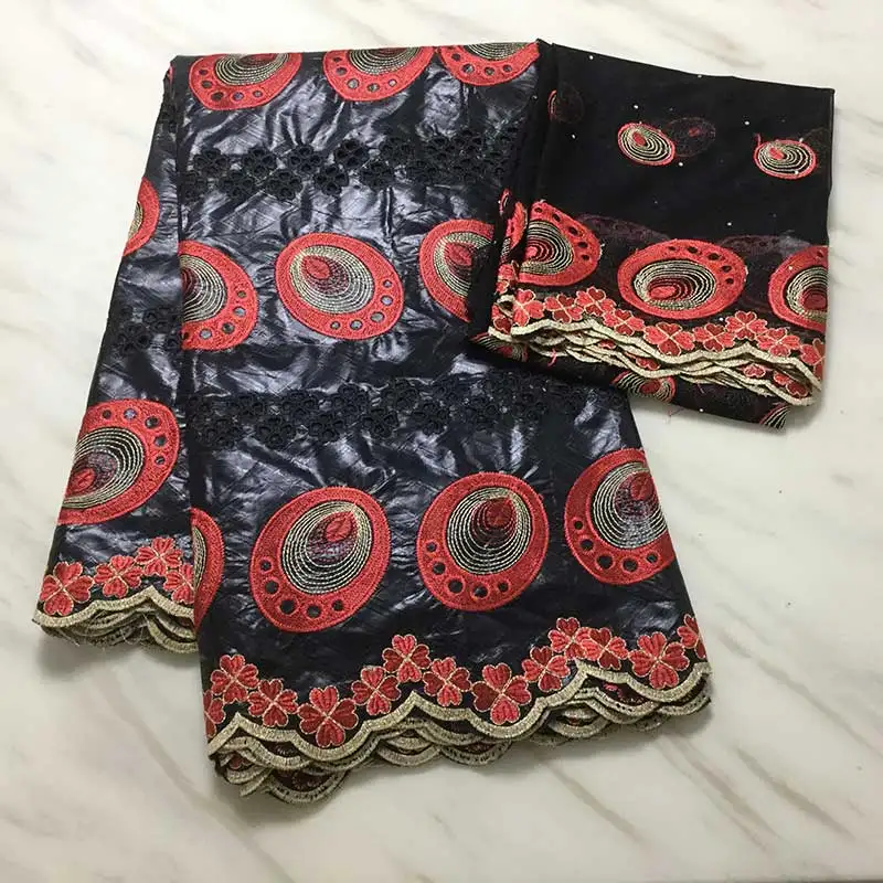 Вышитый Базен riche getzner с тюлем кружевной ткани Африканский Базен ткань для женского платья PL02