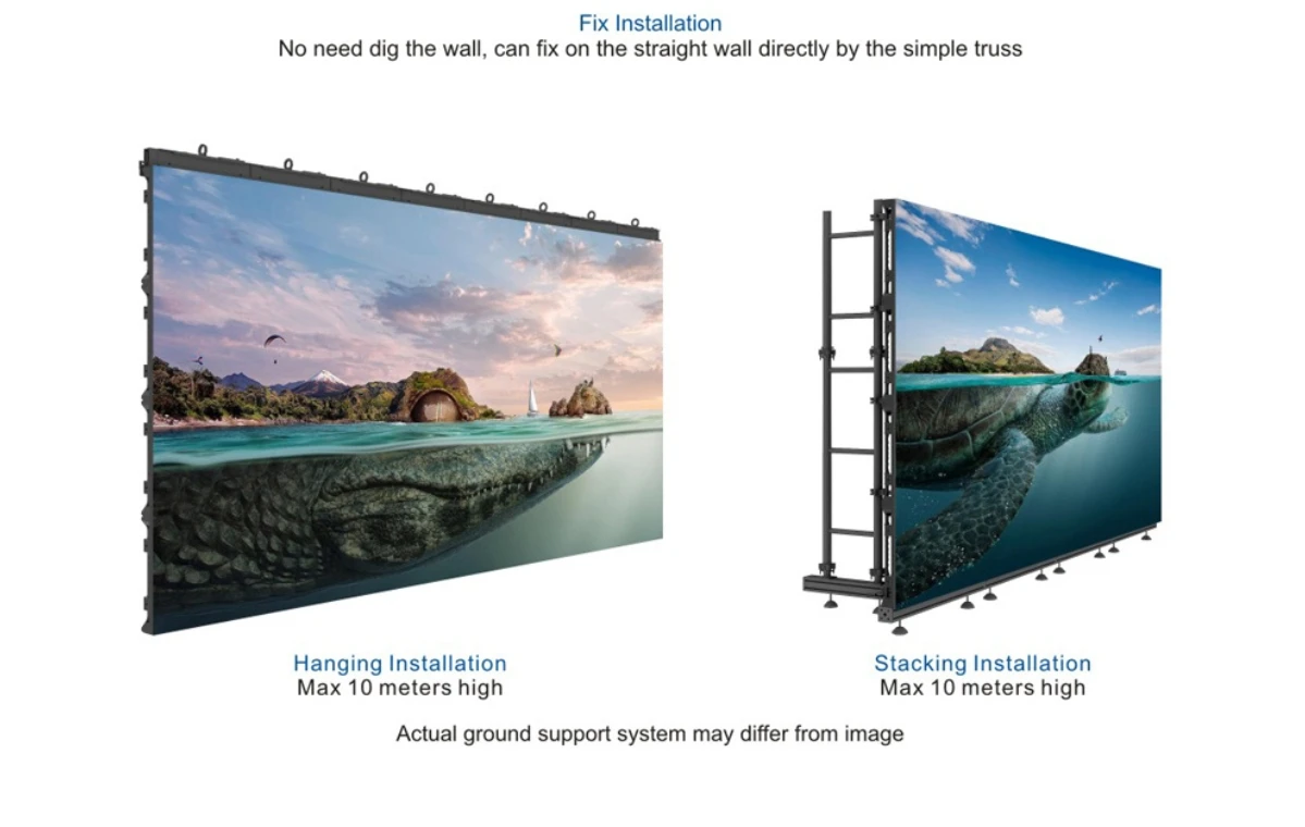 Outdoor led wall p3.91 500x500mm led panel display screen
