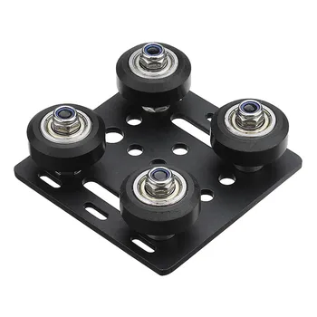 

1Pcs Black V-Slot Gantry Plate Five Roulette Special Slide Plate for 2020 Aluminum Profile CNC Router Machine