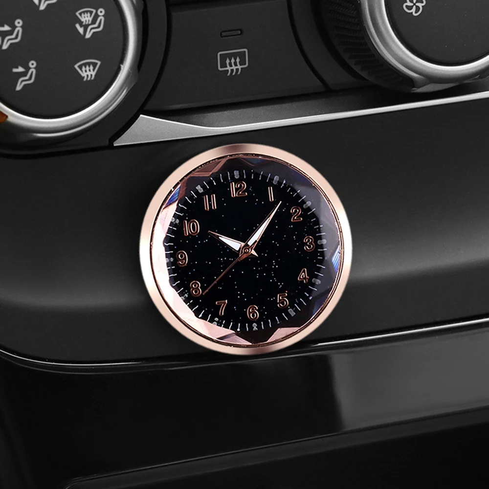 

Automotive interior Car Clock Internal Stick-On Digital Watch Mini Mechanics Quartz Clocks Car-Styling Accessories Gifts