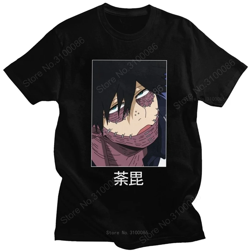 Новинка футболка Dabi Blueflame для мужчин мужская с рисунком манги MHA моя геройская