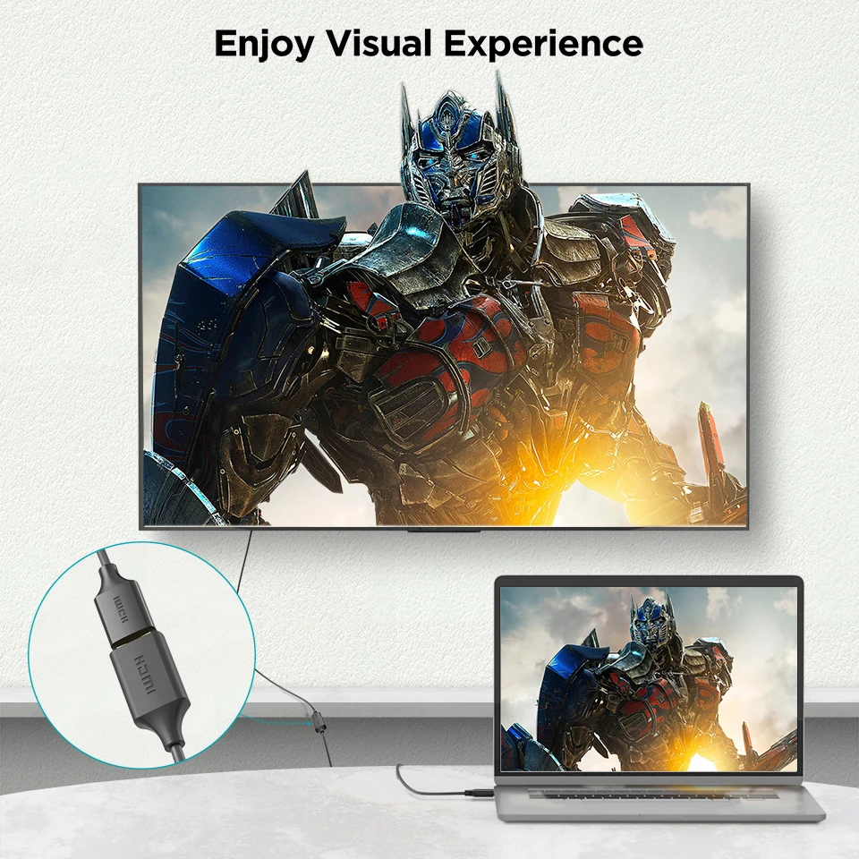 HDMI Male To HDMI Female - 1 In 2 Out Splitter Adapter | 5908544 - Foto 3