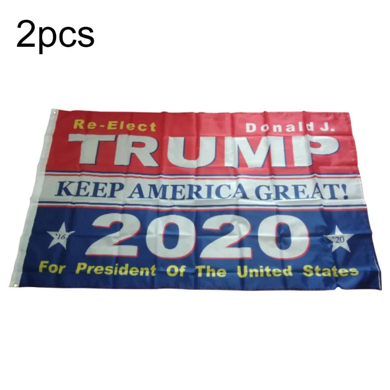 Trump Flag Printed Donald Trump Flag Keep America Great Donald For President USA 2pcs - Цвет: E