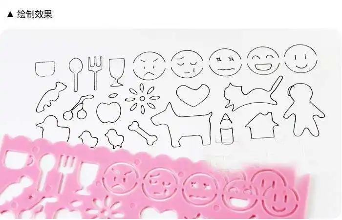 Cartoon Drawing Ruler Child Grader Student Gift Prize Paint Learning Notebook/coloring Notebook Plastic Board