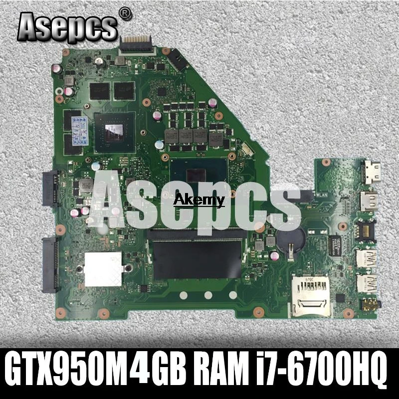 Asepcs X550VX материнская плата для ноутбука ASUS X550VX X550VQ K550VX FH5900V материнская плата версия 2,0 GTX950M 8 GB Оперативная память i7-6700HQ