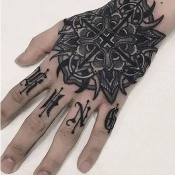 

2020 New Style Back of Hand for Man Fake Tattoo Temporary Tattoo Sticker Tatto Temporary Tatoo Sticker 12 x 15.5cm