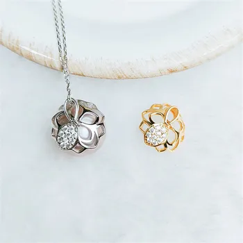 

Pearl Pendant Settings, Fashionable Bases Setting Pendant Mountings 925 Silver Pendant Jewelry DIY making No Pearl No Chain