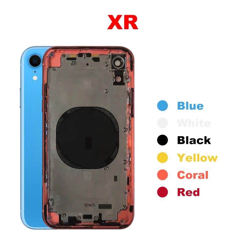 Для iphone X XR батарея задняя панель задняя крышка+ шасси Средний рамка чехол для iphone X полный корпус Чехол без гибкого кабеля