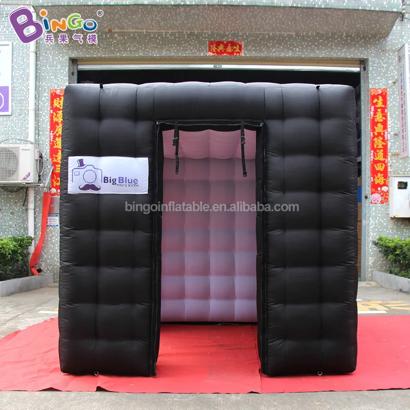 Индивидуальные 8ftx8ftx8ft черный внешний белый интерьер надувная фотостудка с освещением Игрушка палатки